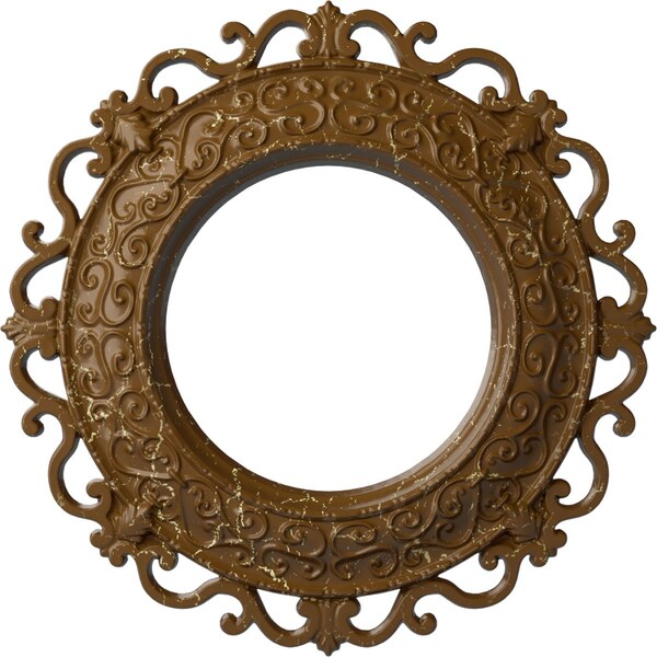 Ekena Millwork Orrington Medallion (Canopies up to 6 5/8"), 13 1/4"OD x 6 5/8"ID x 1 1/8"P, Smokey Topaz Crackle CM13ORSTC - main